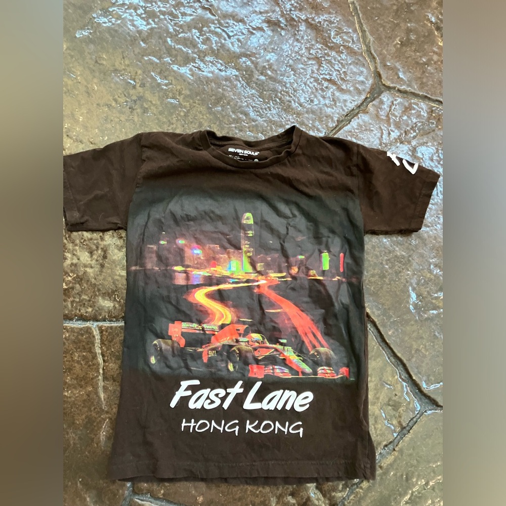 7 Souls Tshirt Fast Lane Hong Kong T-Shirt youth 14/16